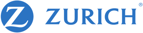 Zurich Insurance Group logo in blue, featuring a stylized 'Z' inside a circular icon followed by the word 'ZURICH' in uppercase letters.